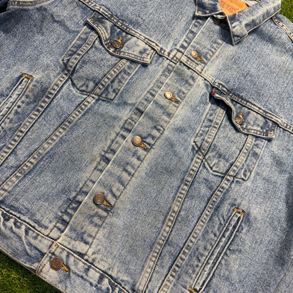 Vintage 90s Levi’s Denim Jean Jacket Men’s Size XL 70507-4890 - Picture 3 of 11